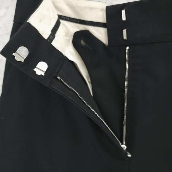 MARC JACOBS Black Pants 100% Cotton High Rise Cuffed Straight/Wide Leg Size 2 - Picture 6 of 8